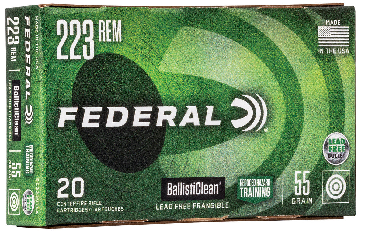 Federal BC223NT5A BallistiClean Reduced Hazard Training 223 Rem 55 gr ...
