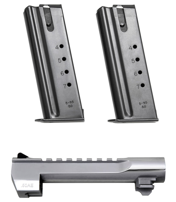 Magnum Research BMCP506PC Desert Eagle Conversion Kit 50 AE 6" Polished Chrome Steel, Fits Desert Eagle Mark XIX