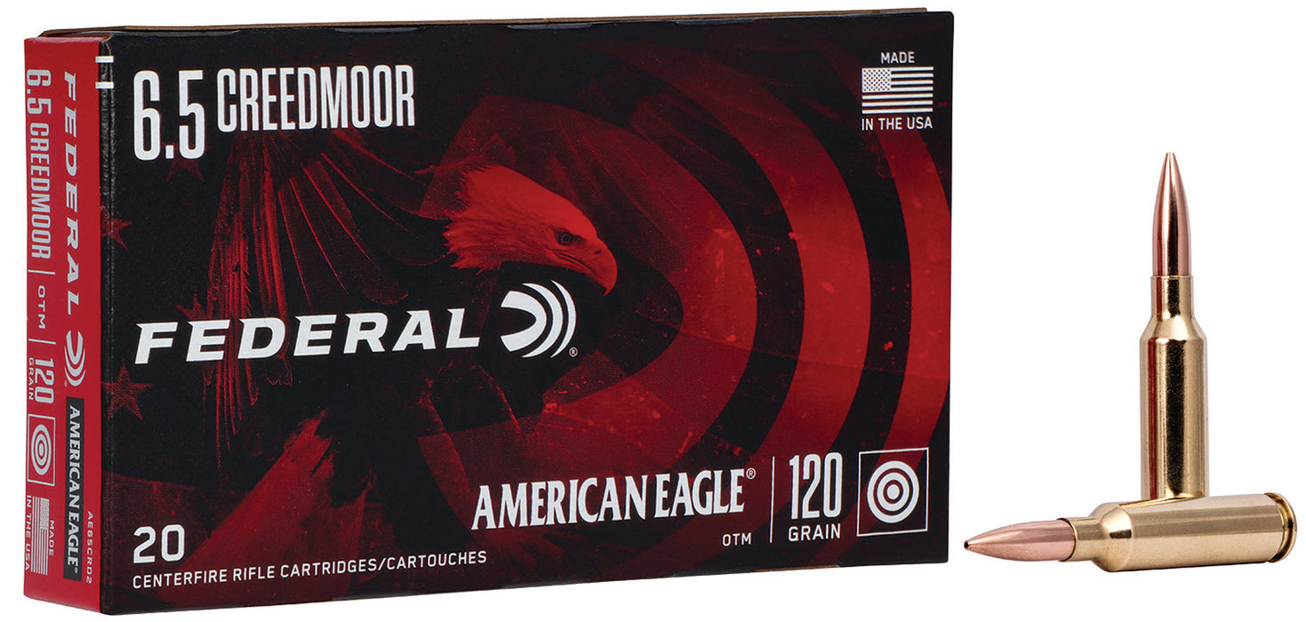 Federal AE65CRD2 American Eagle  6.5 Creedmoor 120 gr 2900 fps Open Tip Match (OTM) 20 Bx/10 Cs