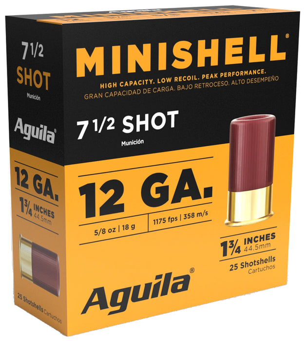 Aguila 1C128968 Minishell  12 Gauge 1.75" 5/8 oz 1175 fps 7.5 Shot 20 Bx/25 Cs
