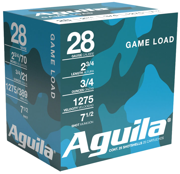 Aguila 1CHB2873 Competition Target 28 Gauge 2.75" 3/4 oz 7.5 Shot 25 Per Box/20 Cs
