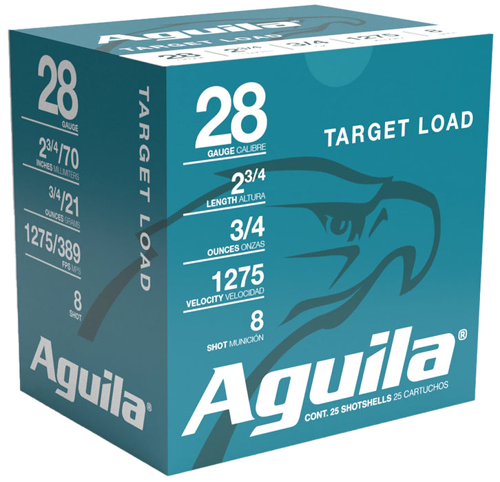 Aguila 1CHB2879 Competition Target 28 Gauge 2.75" 3/4 oz 9 Shot 25 Per Box/10 Cs