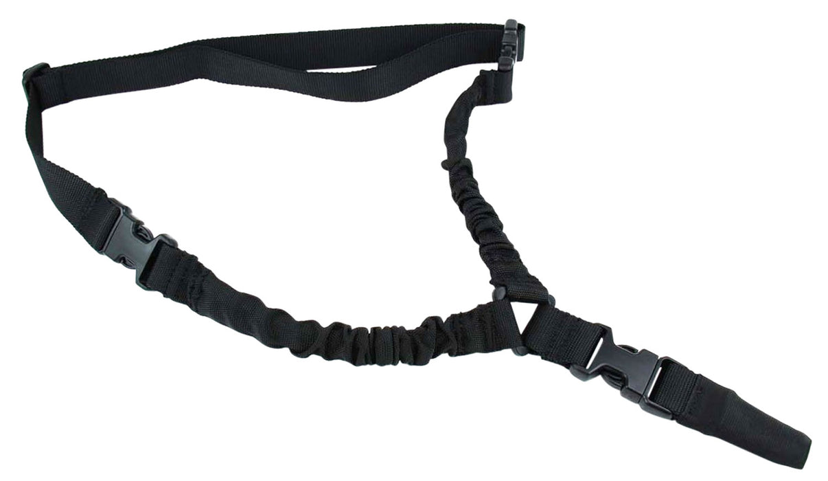 TacFire SL002B One Point Sling Black Nylon 30"-40" OAL Adjustable Double Bungee Rifle