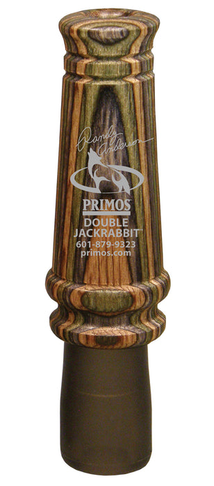 Primos 366 Randy Anderson Double Jackrabbit Open Call Double Reed Rabbit Sounds Attracts Predators Multi Color Laminated Wood