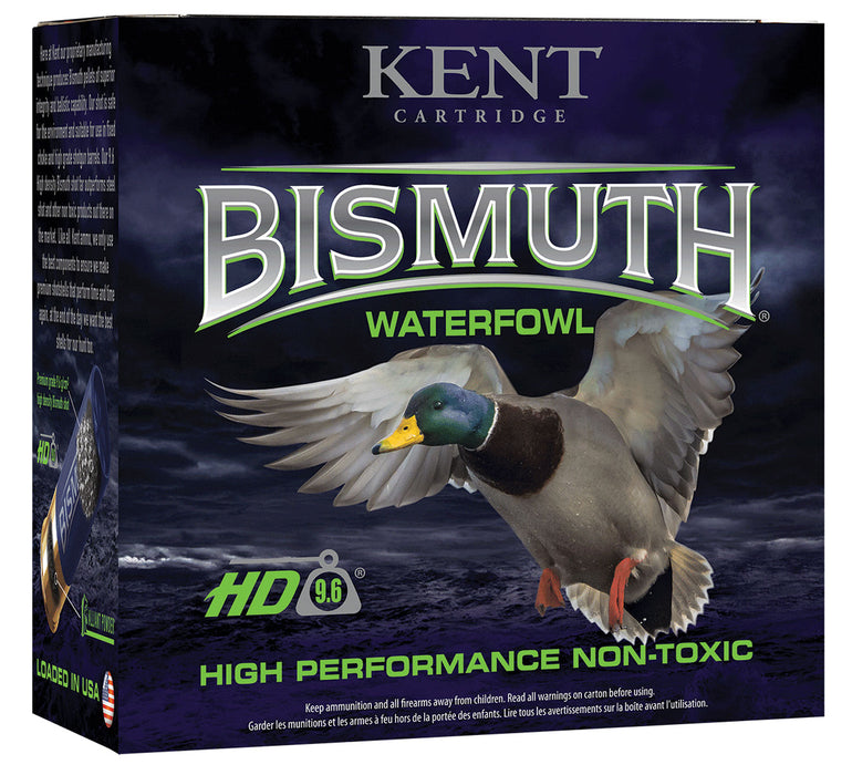 Kent Cartridge B123W404 Bismuth Waterfowl  12 Gauge 3" 1 3/8 oz 1450 fps Bismuth 4 Shot 25 Bx/10 Cs