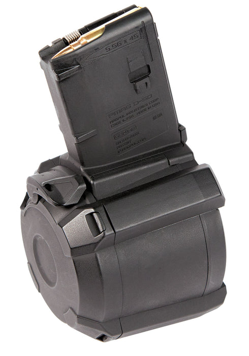 Magpul MAG576BLK PMAG GEN M3 60rd Drum 223 Rem/5.56x45mm NATO Fits AR-15/M16/M4 Black Polymer