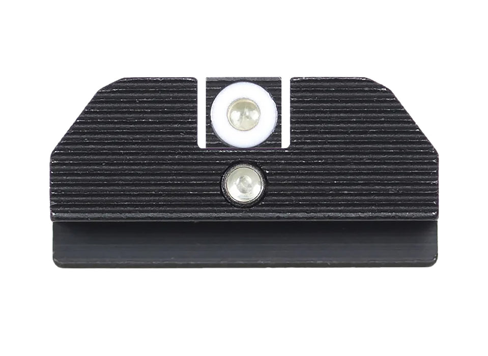 Night Fision GLK001015WGZ Student Of The Gun Accur8 For Glock  Green Tritium White Outline Front Sight-Green Tritium Black Ring Rear Sight Glock 17/17L/19