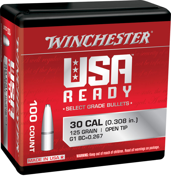 Winchester Ammo WBR30125 Centerfire Rifle  308Win 125gr Open Tip 100 Per Box/10 Case