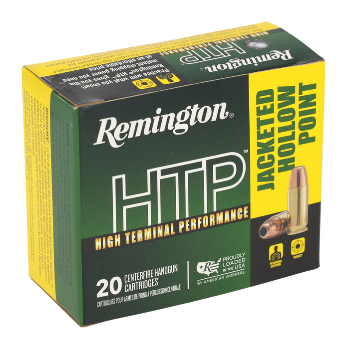 Remington Ammunition 28295 HTP  9mmLuger 147gr Jacketed Hollow Point 20 Per Box/25 Case