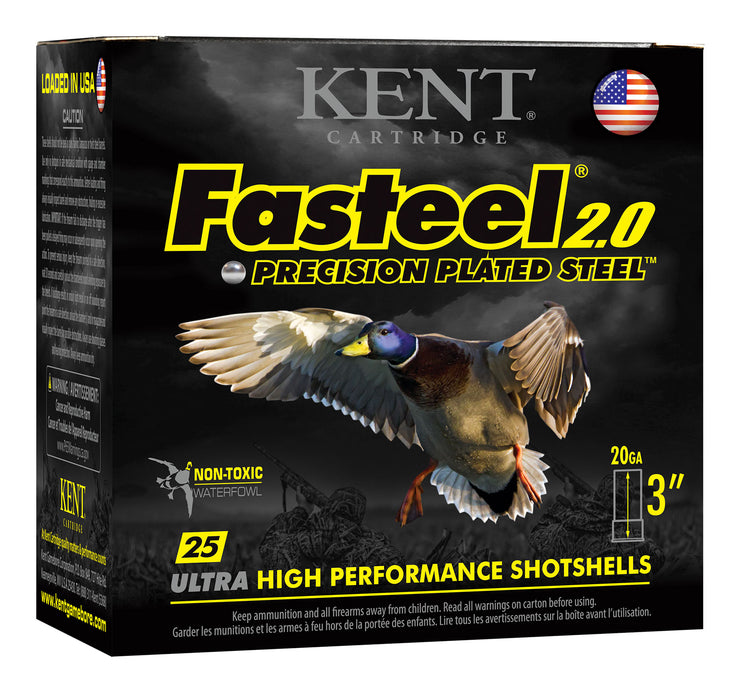 Kent Cartridge K203FS243 Fasteel 2.0  20 Gauge 3" 7/8 oz 1550 fps 3 Shot 25 Bx/10 Cs
