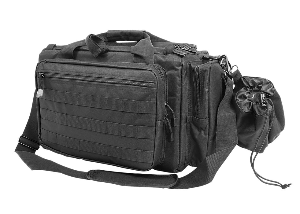 NcStar CVCRB2950B VISM Competition Range Bag with Padded Side Pockets, Lockable Zippers, Mag Pockets, Large D-Rings, Wide Padded Shoulder Strap & Black Finish