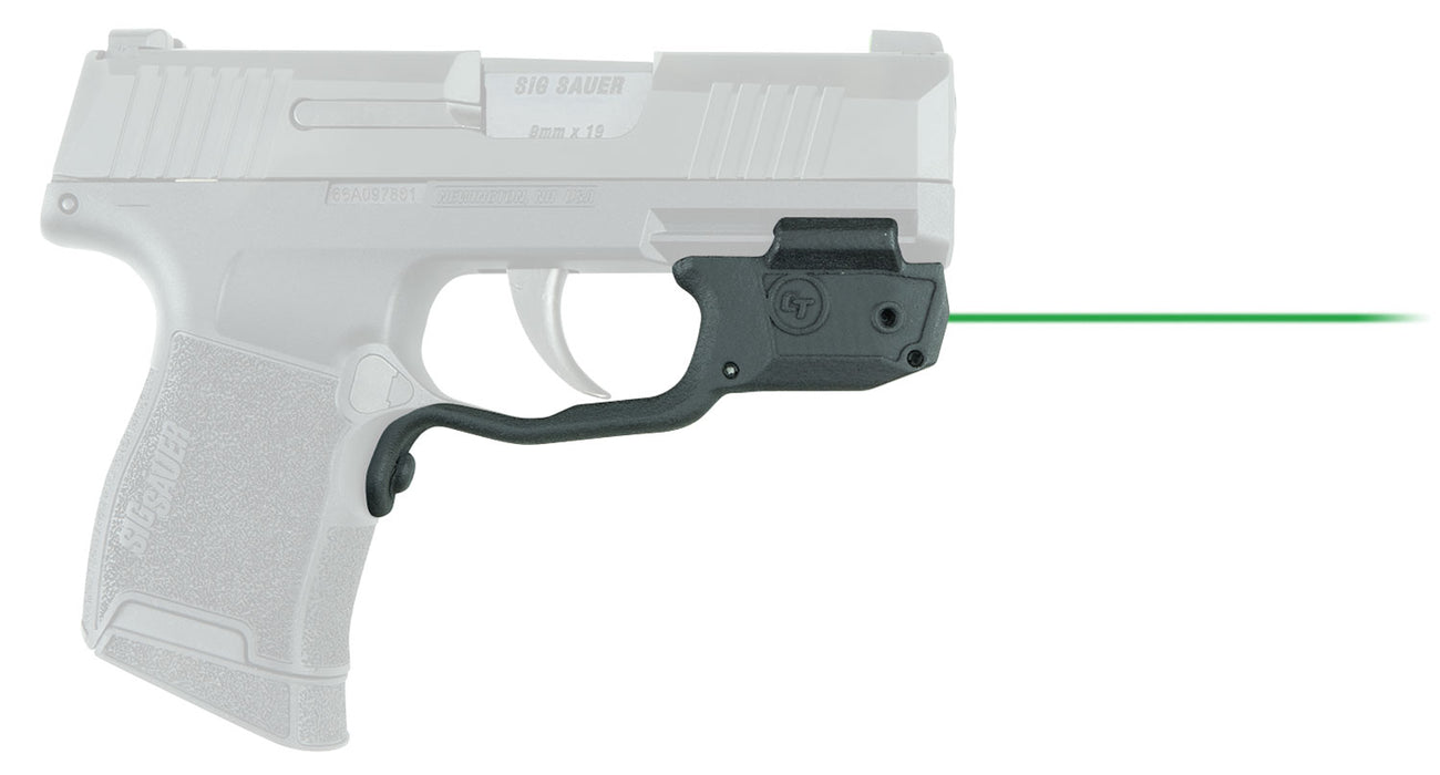 Crimson Trace 0181601 Laserguard  Fits Sig P365/P365XL/P365SAS, Green Laser Black Polymer Trigger Guard Mount