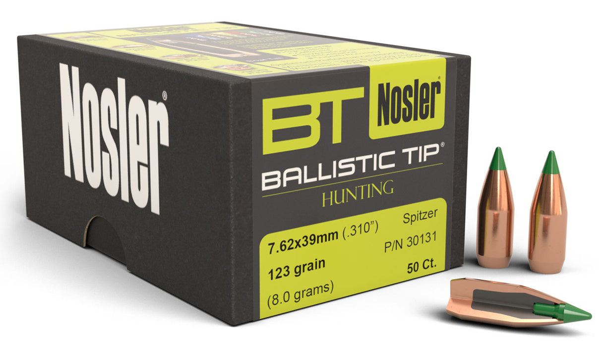 Nosler 30131 Ballistic Tip  7.62x39mm 123gr Spitzer Boat Tail 50/Box