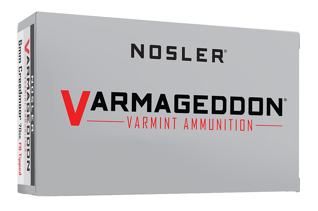 Nosler 65172 Varmageddon  6mmCreedmoor 70gr Flat Base Tipped 20 Per Box/10 Case