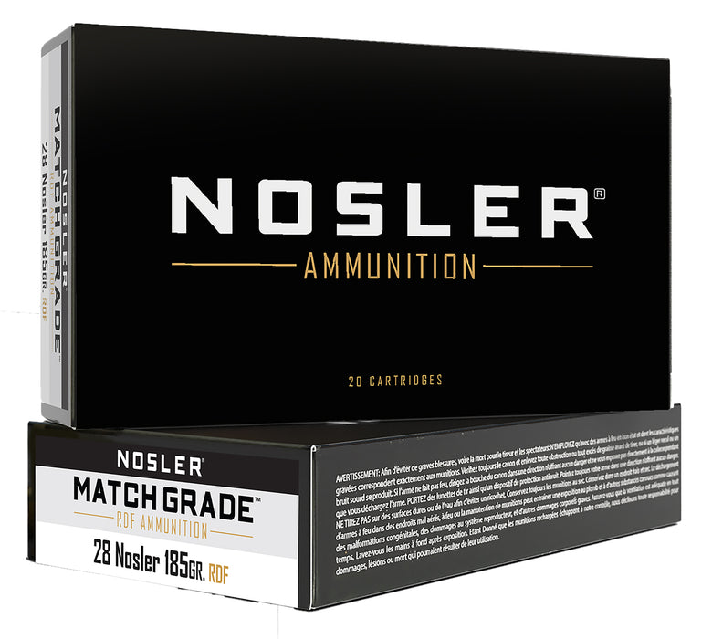 Nosler 60141 Match Grade RDF 28Nosler 185gr RDF Hollow Point Boat Tail 20 Per Box/10 Case