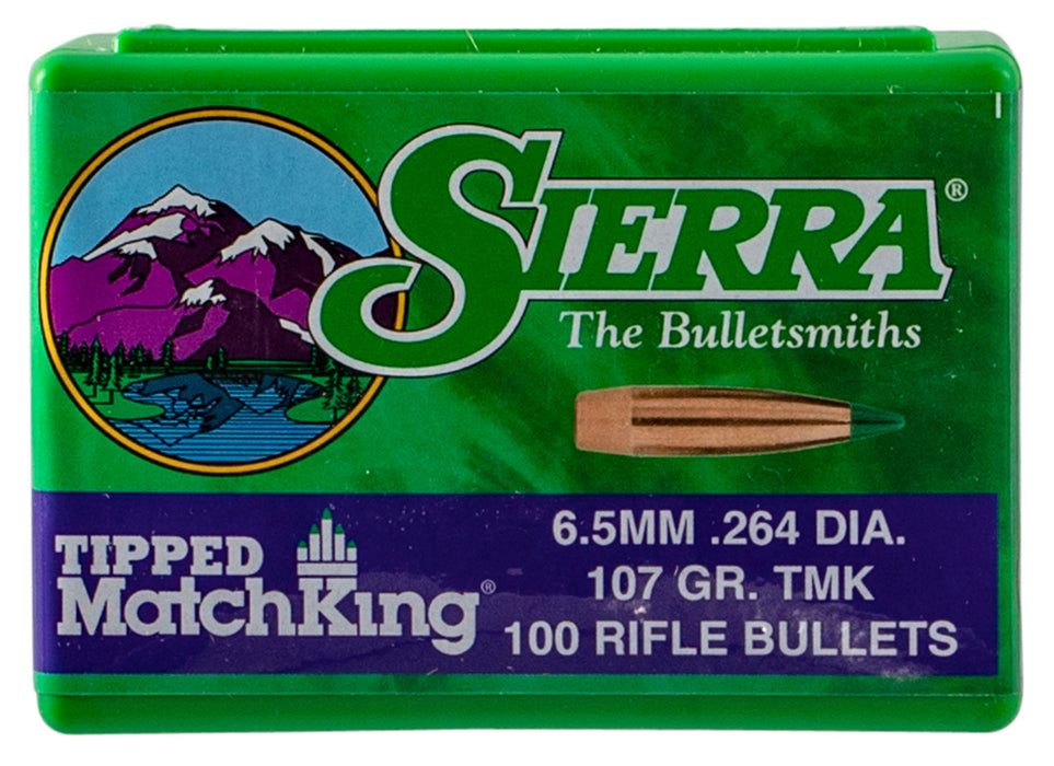 Sierra 7407 Tipped MatchKing  6.5Creedmoor 107gr Tipped MatchKing 100/Box