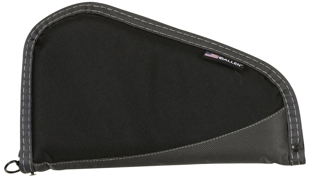 Allen 44411 Deluxe  Handgun Case Black w/Gray Trim, Foam Padding, Non-Absorbent Lining & Lockable Zipper 11" L
