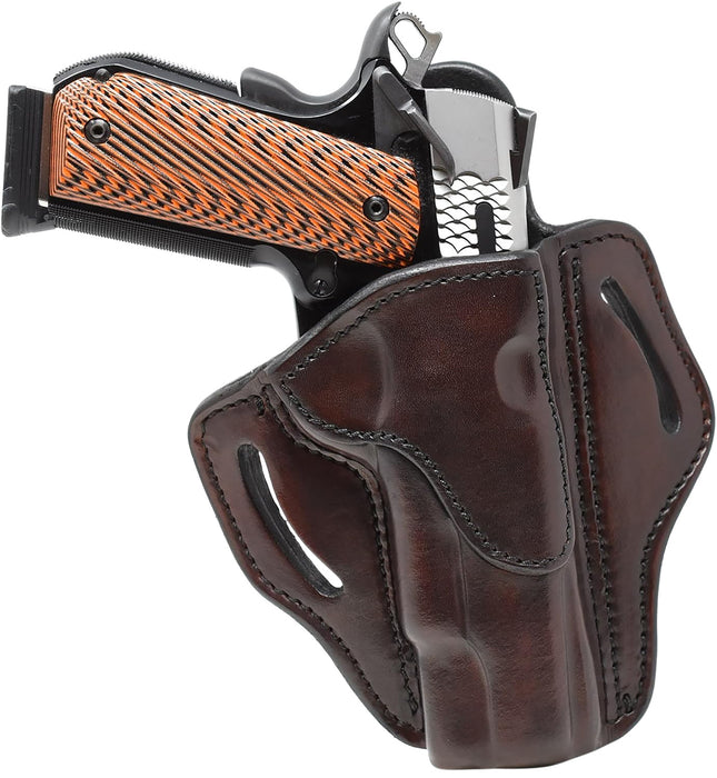 1791 Gunleather BH1SBRR BH1  OWB Size 01 Signature Brown Leather Belt Slide Fits 4-5" 1911 Right Hand
