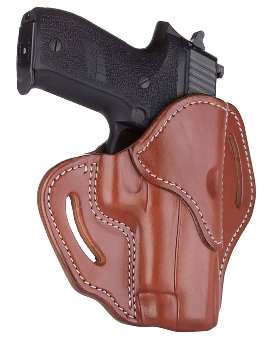 1791 Gunleather BH23CBRR BH2.3  OWB Size 2.3 Classic Brown Leather Belt Slide Compatible w/Glock 17/Sig P226/HK VP9 Right Hand