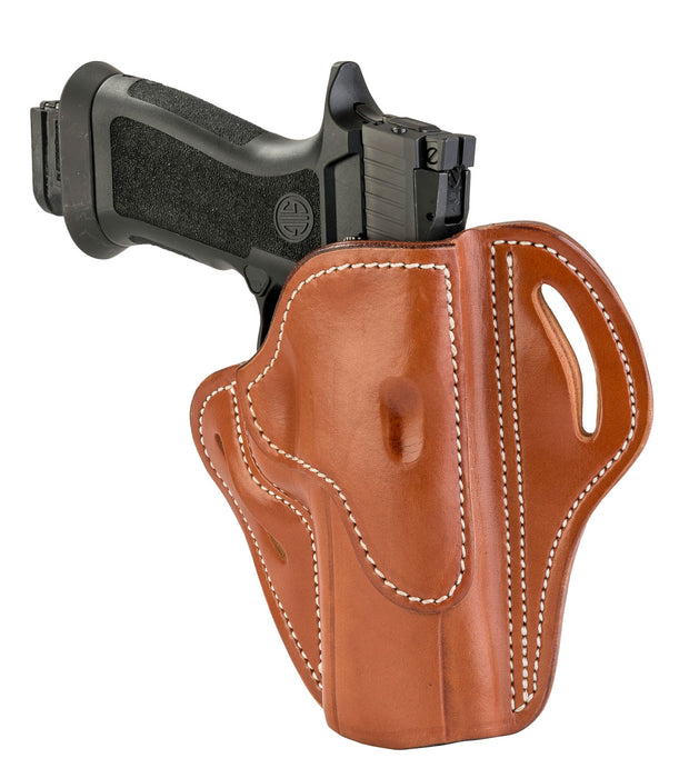 1791 Gunleather BH24CBRR BH2.4  OWB 2.4 CLassic Brown Leather Belt Slide Fits Walther PPQ/Sig P320/Springfield XD-M