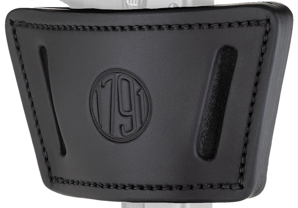 1791 Gunleather UIWXSBLA UIW Max  IWB/OWB Black Leather Belt Clip Fits Most Mid-Large Frame Autos with Rail, Laser & Light Ambidextrous