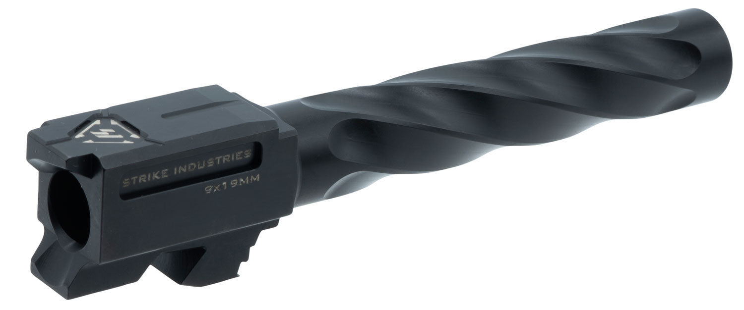 Strike Industries GARKBARREL17 ARK  9mm Luger Compatible w/Glock 17 Gen1-4, 4.49" Spiral Fluted Black Nitride Stainless Steel