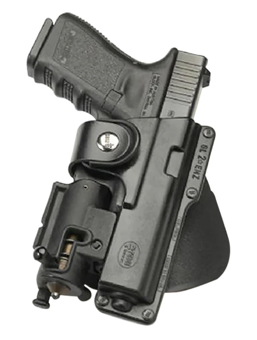 Fobus GLT19 Active Retention Tactical Black Polymer OWB Fits Glock 19/23/32 w/Tactical Light or Laser Right Hand