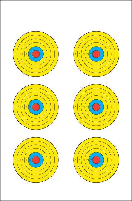 Action Target PRBE6100 High Visibility  Bullseye Paper 17.50" x 23" Multi-Color 100 Per Box