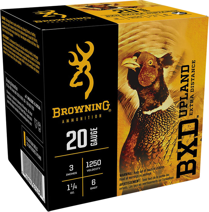 Browning Ammo B193512036 BXD Upland 20Gauge 3" 1 1/4oz 6Shot 25 Per Box/10 Case