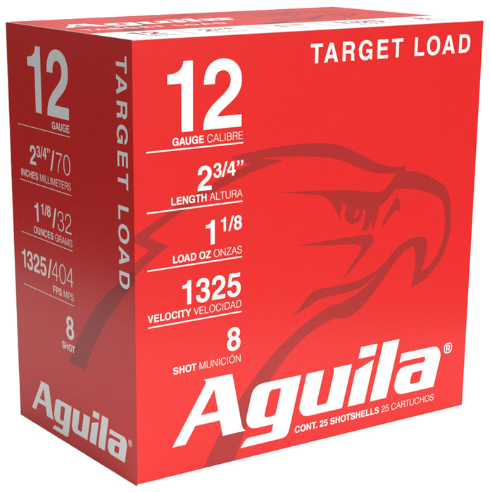 Aguila 1CHB1248 Competition High Velocity 12 Gauge 2.75" 1 1/8 oz 8 Shot 25 Per Box/10 Cs