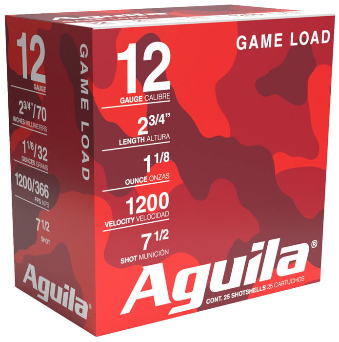 Aguila 1CHB1217 Hunting Standard Velocity 12 Gauge 2.75" 1 1/8 oz 7.5 Shot 25 Per Box/10 Cs