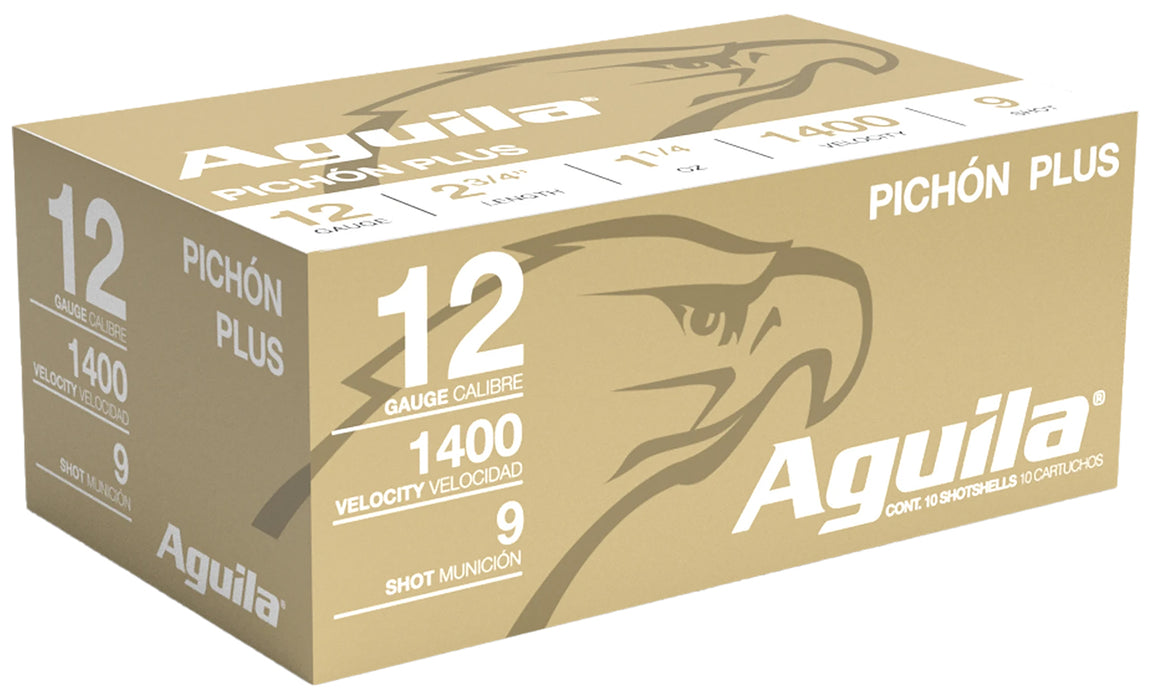 Aguila 1CHB1297 Pichon Plus High Velocity 12 Gauge 2.75" 1 1/4 oz 1400 fps 9 Shot 10 Bx/25 Cs