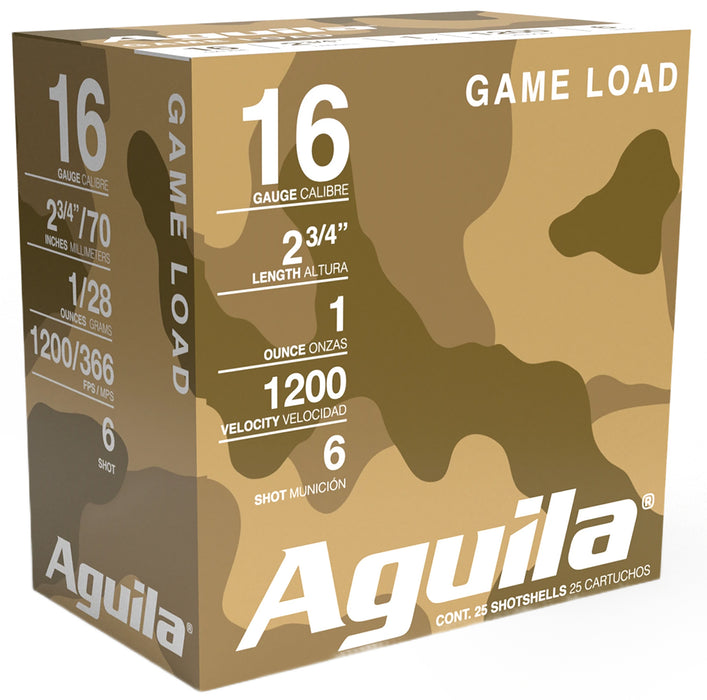 Aguila 1CHB1616 Hunting Standard Velocity 16 Gauge 2.75" 1 oz 6 Shot 25 Per Box/10 Cs