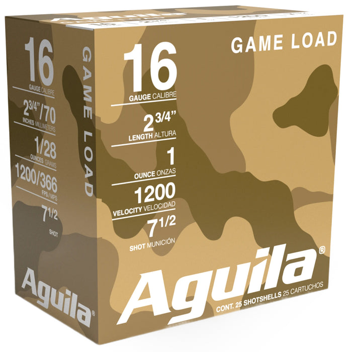 Aguila 1CHB1617 Hunting Standard Velocity 16 Gauge 2.75" 1 oz 7.5 Shot 25 Per Box/10 Cs
