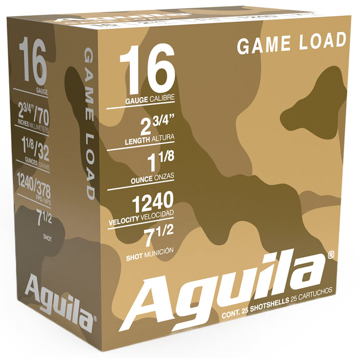 Aguila 1CHB1607 Hunting High Velocity 16 Gauge 2.75" 1 1/8 oz 7.5 Shot 25 Per Box/10 Cs