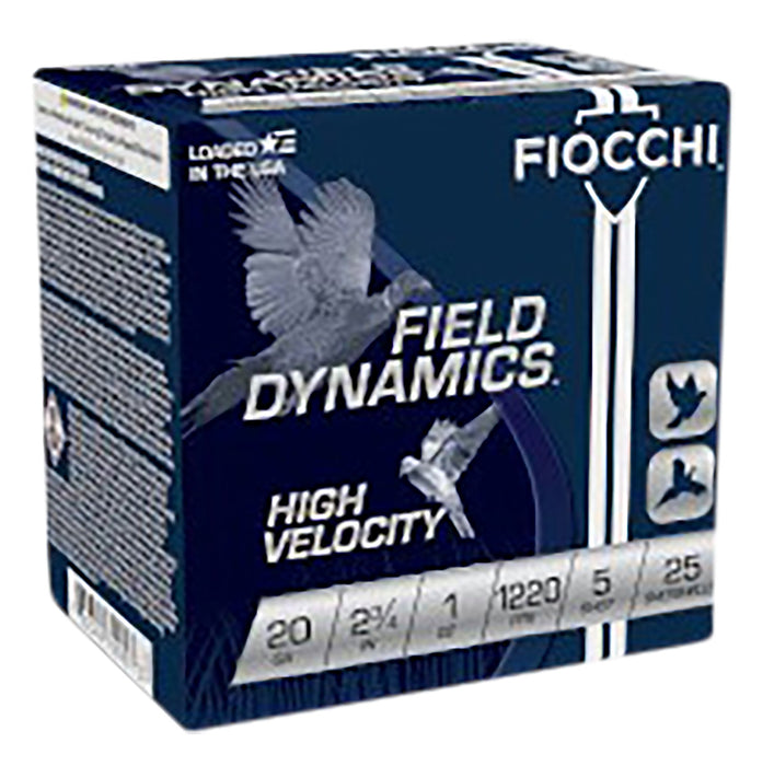 Fiocchi 20HV5 Field Dynamics High Velocity 20Gauge 2.75" 1oz 5Shot 25 Per Box/10 Case