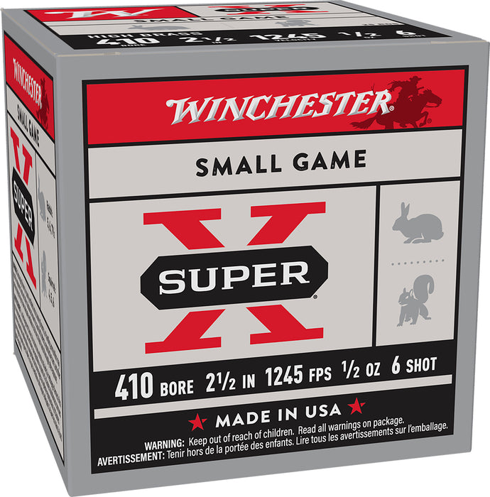 Winchester Ammo X416 Super X Heavy Game Load 410Gauge 2.50" 1/2oz 6Shot 25 Per Box/10 Case