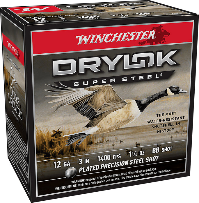 Winchester Ammo XSV123BB Drylok Super Steel Magnum 12Gauge 3" 1 1/4oz BBShot 25 Per Box/10 Case