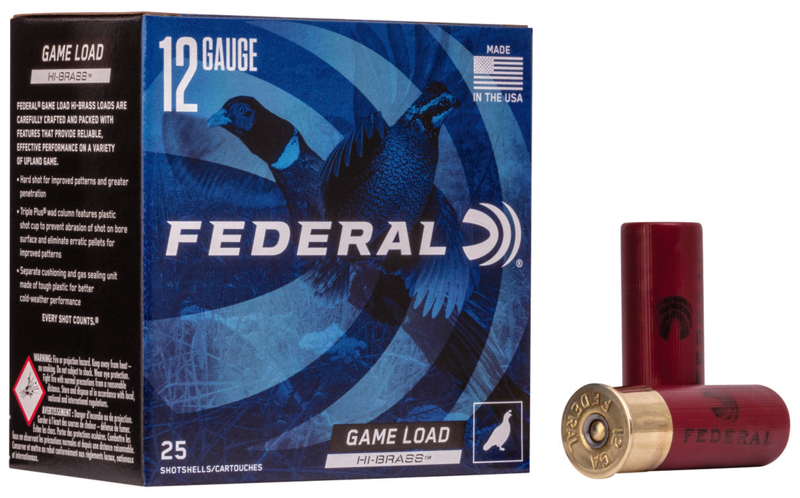 Federal H1264 Game-Shok High Brass 12Gauge 2.75" 1 1/4oz 4Shot 25 Per Box/10 Case