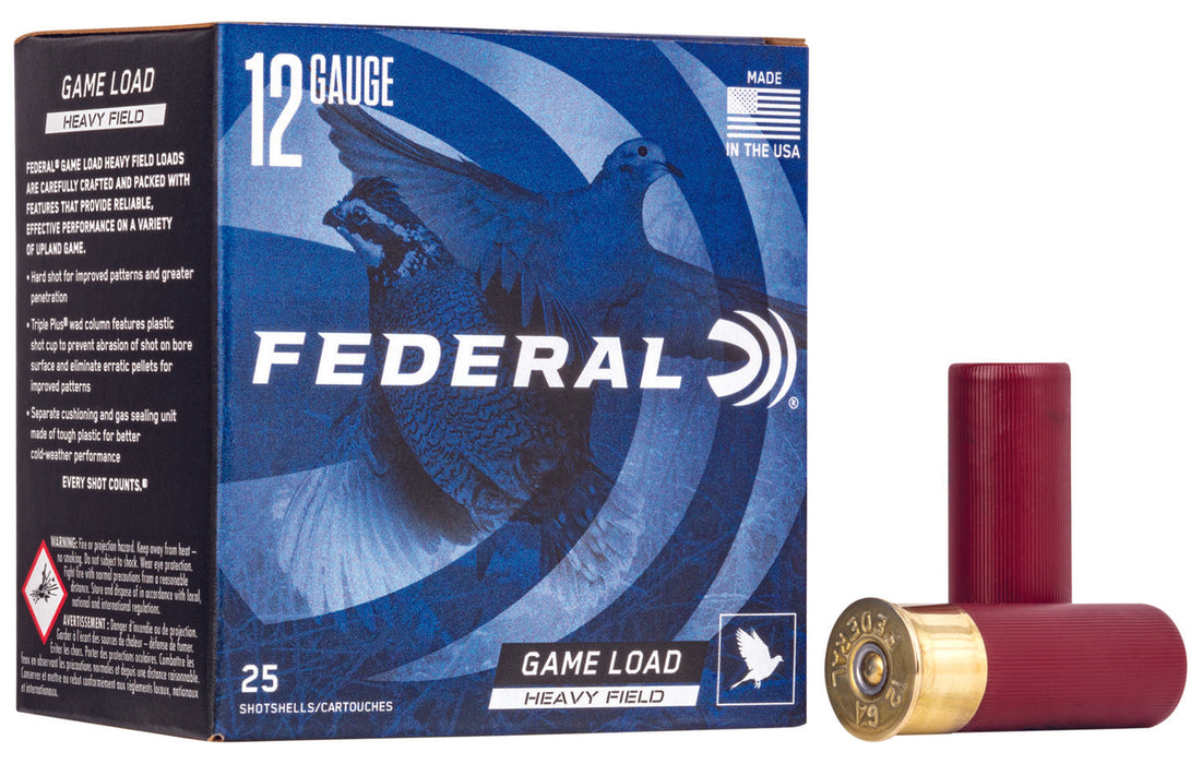 Federal H1238 Game-Shok Heavy Field 12Gauge 2.75" 1 1/8oz 8Shot 25 Per Box/10 Case