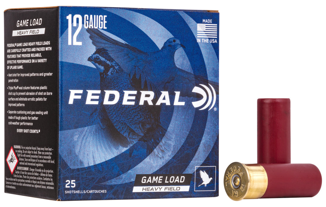 Federal H1234 Game-Shok Heavy Field 12Gauge 2.75" 1 1/8oz 4Shot 25 Per Box/10 Case