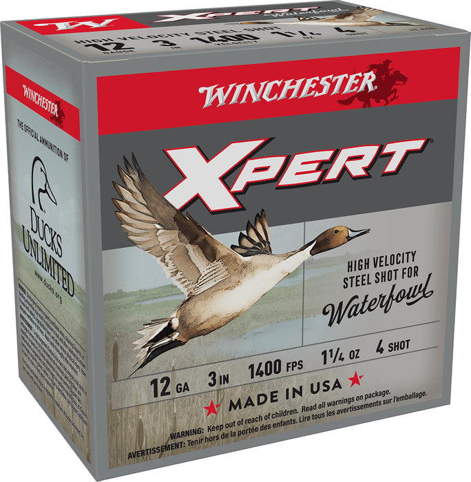 Winchester Ammo WEX123H4 Super X Xpert High Velocity 12Gauge 3" 1 1/4oz 4Shot 25 Per Box/10 Case