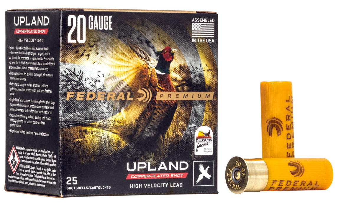 Federal PF2045 Premium Wing-Shok Pheasant Forever High Velocity 20Gauge 2.75" 1oz 5Shot 25 Per Box/10 Case