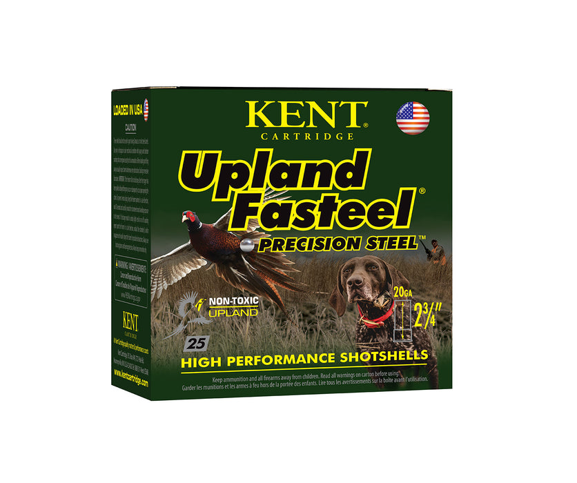 Kent Cartridge K202US246 Upland Fasteel  20 Gauge 2.75" 7/8 oz 1500 fps 6 Shot 25 Bx/10 Cs