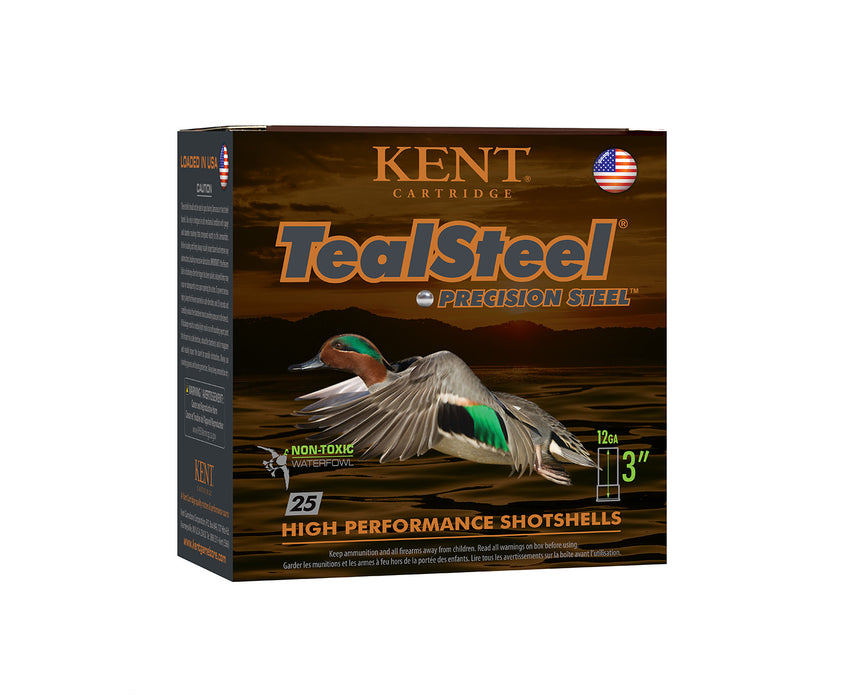 Kent Cartridge KTS123365 Teal Steel  12 Gauge 3" 1 1/4 oz 1350 fps 5 Shot 25 Bx/10 Cs