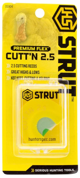 HS Strut 05904 Cuttn 2.5  Diaphragm Call Double Reed Attracts Turkeys Yellow