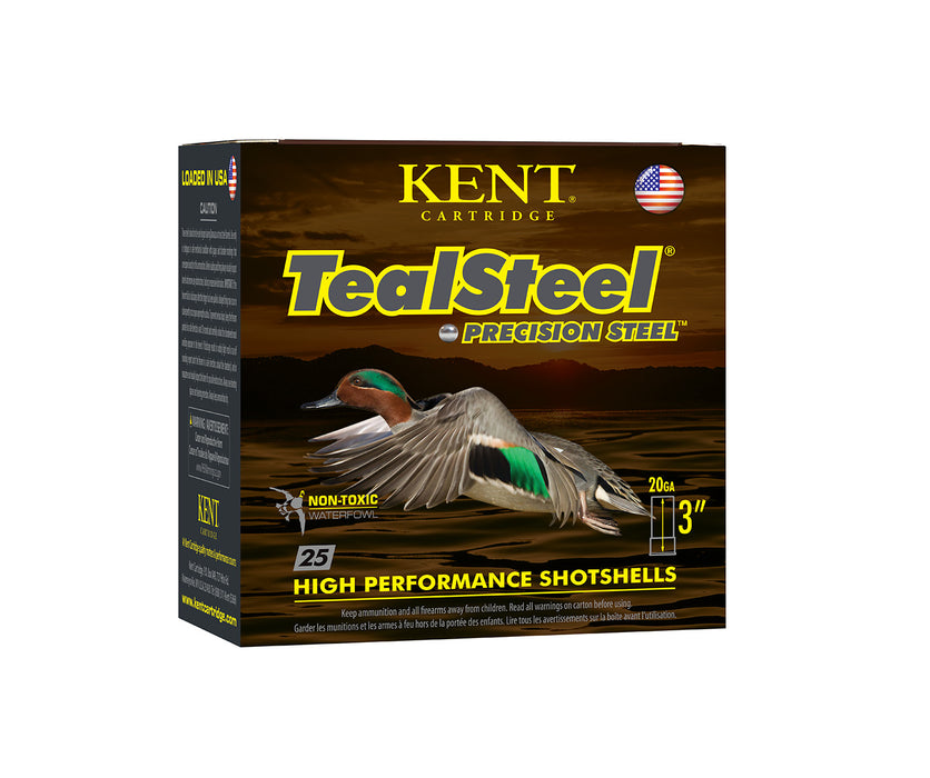 Kent Cartridge KTS203286 Teal Steel  20 Gauge 3" 1 oz 1250 fps 6 Shot 25 Bx/10 Cs