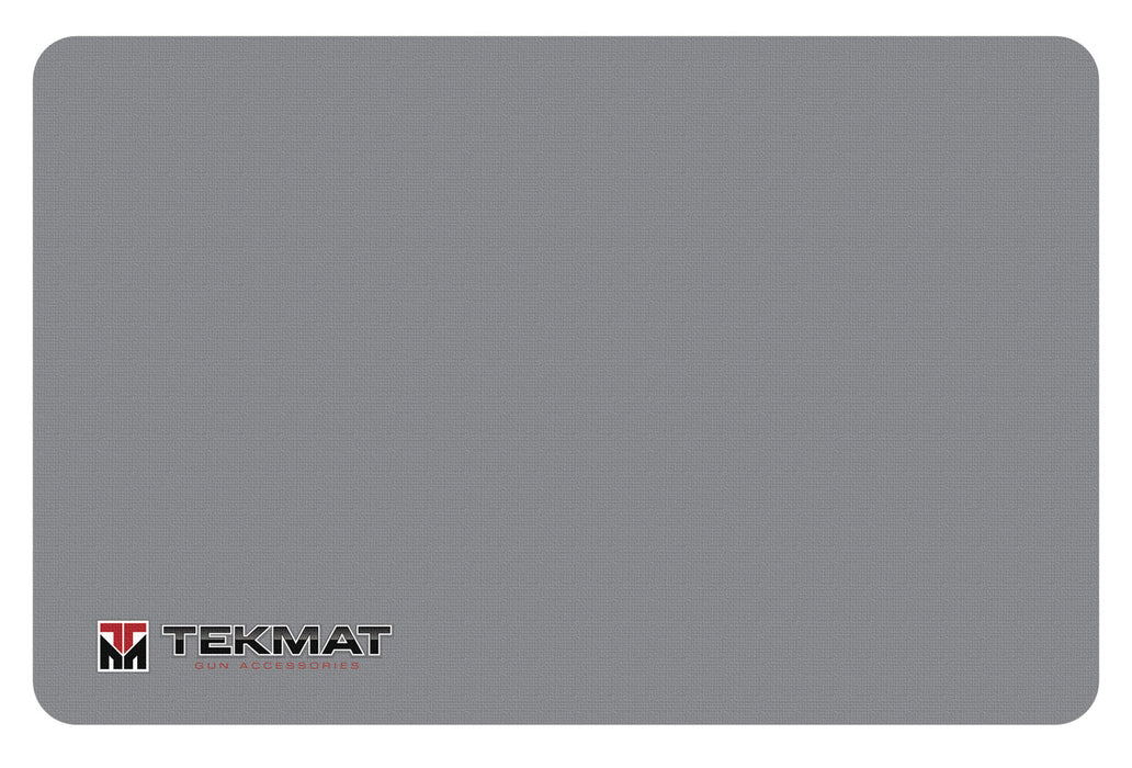 TekMat TEKR17TMLOGOGY  Cleaning Mat Gray Rubber 11"x17" TEKMAT Logo