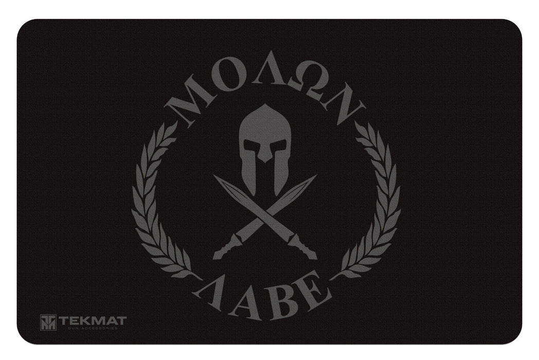 TekMat TEKR17MOLONLABE Molon Labe Cleaning Mat Black/Gray Rubber 11"x17" Molon Labe Spartan