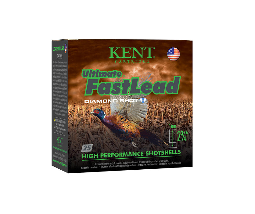 Kent Cartridge K162UFL285 Ultimate Fast Lead  16 Gauge 2.75" 1 oz 1220 fps 5 Shot 25 Bx/10 Cs